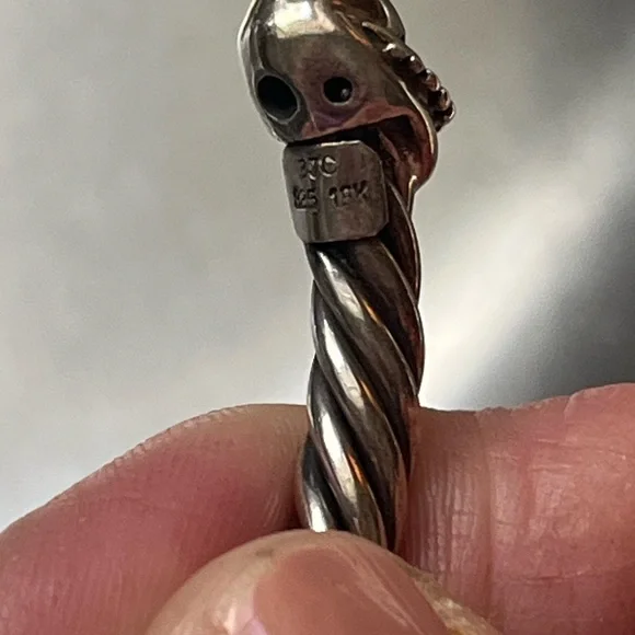 Samuel Benham Jewelry Company 925 Sterling Silver 18K Gold Accents Bracelet - Picture 13 of 14